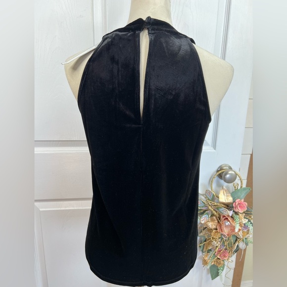 Catherine Malandrino Black Velvet Keyhole Luxe Top Size XS Sleeveless - Picture 14 of 16